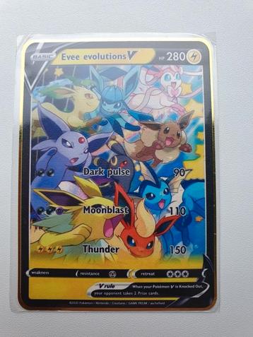 Eevee Evolutions V Full Art Jolteon Eevee Vaporeon Espeon beschikbaar voor biedingen