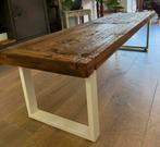 Salontafel / bank (hout/metaal), Huis en Inrichting, Ophalen, Minder dan 50 cm, Metaal, Zo goed als nieuw
