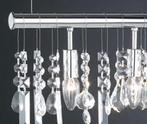 Hanglamp met kristallen, Huis en Inrichting, Lampen | Kroonluchters, Gebruikt, Ophalen of Verzenden, Glas
