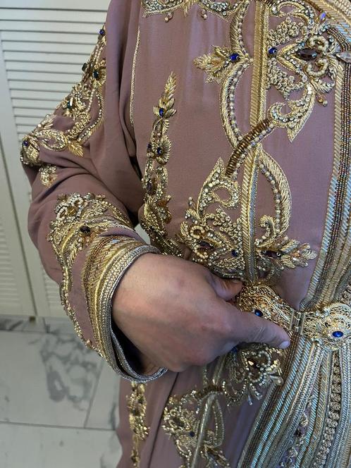 Aubergin takchita met de hand gemaakt!, Kleding | Dames, Gelegenheidskleding, Zo goed als nieuw, Overige typen, Blauw, Ophalen of Verzenden