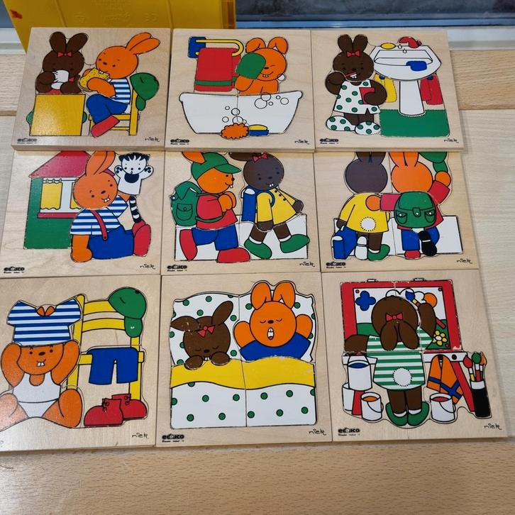 Educo Houten Puzzelbox Konijn - Compleet, Kinderen en Baby's, Speelgoed | Kinderpuzzels, Zo goed als nieuw, 2 tot 4 jaar, Meer dan 50 stukjes
