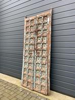 Antieke dubbele deur met oude blauwe patina., Huis en Inrichting, Woonaccessoires | Overige, Ophalen of Verzenden