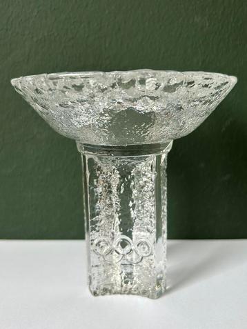 Orrefors Olympic torch kandelaar glas 1980's beschikbaar voor biedingen