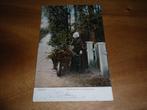 Laren Sprokkelaarster bij Dennenoord Kruiwagen Folklore, Verzamelen, Ansichtkaarten | Nederland, Verzenden, Voor 1920, Gelopen