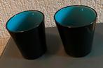 2 Kleurige Mok Zonder Oor Zwart/Blauw  NIEUW, Nieuw, Ophalen of Verzenden, Overige stijlen, Kop(pen) en/of Schotel(s)