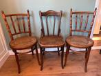 3 stoelen (Fischel, Hofmann) Thonet stijl webbing, Antiek en Kunst, Ophalen