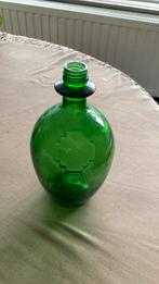 Groen glazen fles decoratie, Antiek en Kunst, Antiek | Glas en Kristal, Ophalen of Verzenden