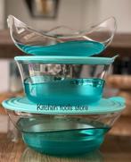 Tupperware exclusieve turquoise eleganzia serveerschaal set, Ophalen of Verzenden, Nieuw, Schaal