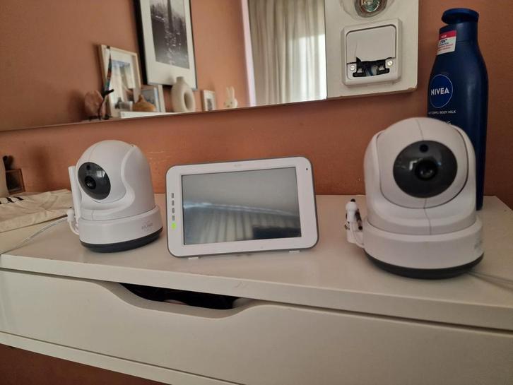 Te koop: Elro BC3000 baby monitor – MET 2 camera’s + monitor, Kinderen en Baby's, Babyfoons, Zo goed als nieuw, 100 tot 250 meter