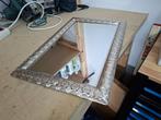 schitterende metalen vintage spiegel zilver kleur, Minder dan 50 cm, Ophalen of Verzenden, Zo goed als nieuw, Minder dan 100 cm