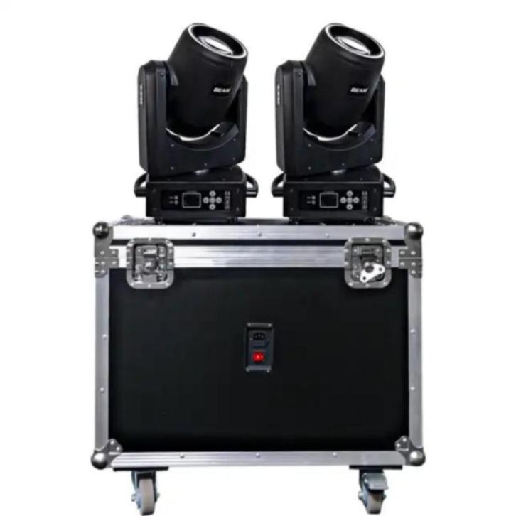 Bundel 2x DJLicht 100W Beam Movinghead Zwart met accu case, Muziek en Instrumenten, Licht en Laser, Nieuw, Licht, Geluidgestuurd