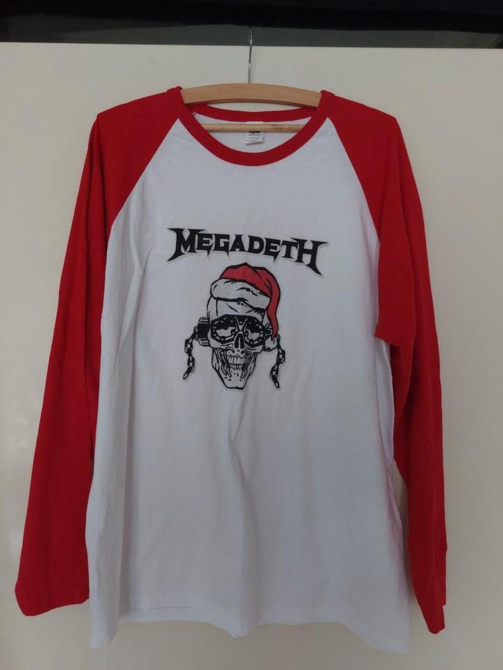 Megadeth Kerst Longsleeve XL- Eens iets anders!, Kleding | Heren, T-shirts, Zo goed als nieuw, Maat 56/58 (XL), Zwart, Ophalen of Verzenden