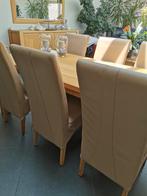 Leren Eetkamer Stoelen x 6, Ophalen, Gebruikt, Bruin, Leer
