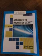 Management of Information Security - 6th Edition, Ophalen of Verzenden, Zo goed als nieuw, Overige niveaus, Informatica en Computer