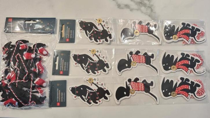 NIEUW Takkie vilten slinger 2m en cadeaulabels - Kerst, Diversen, Kerst, Nieuw, Ophalen