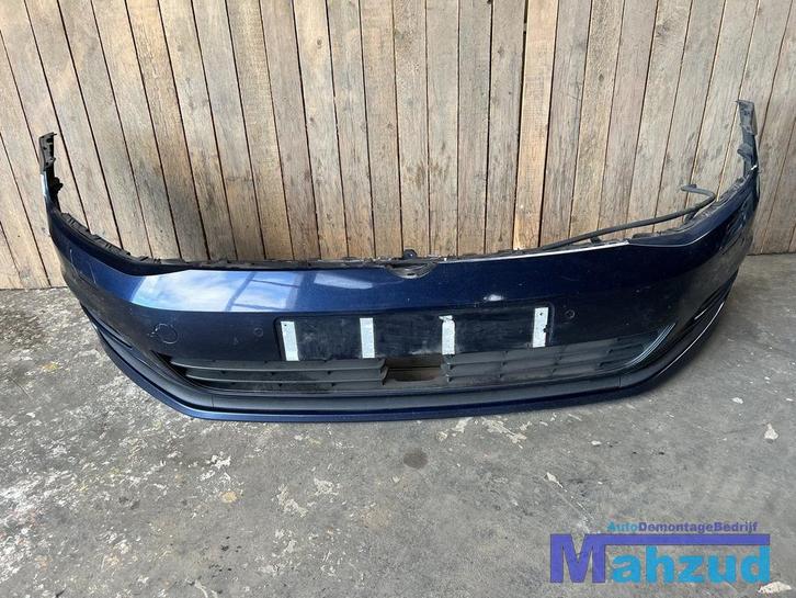 VW GOLF 7 Blauw voorbumper 2013-2019, Auto-onderdelen, Carrosserie en Plaatwerk, Bumper, Volkswagen, Voor, Gebruikt, Ophalen of Verzenden