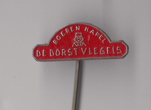 Carnaval Boeren Kapel de Dorstvlegels Vlierden speldje, Verzamelen, Speldjes, Pins en Buttons, Gebruikt, Speldje of Pin, Overige onderwerpen