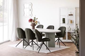 Japandi Eettafel NAGANO 220CM MDF Deens Ovaal beschikbaar voor biedingen