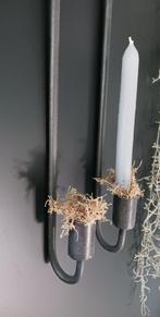 Smeedijzeren luikkandelaar 2x, Ophalen, 25 tot 50 cm, Zo goed als nieuw, Metaal