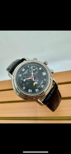 Mercedes-Benz moonphase chronograaf, Overige merken, Leer, Staal, Polshorloge