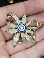 prachtige broche vorstbloem Vintage, Ophalen of Verzenden, Zo goed als nieuw, Overige materialen