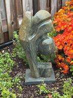 Serpentijn Bloem Sculptuur - 50cm, Antiek en Kunst, Ophalen of Verzenden