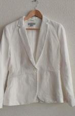 Stralen wit jasje, colbert maat L/42 met linnen., sportief., H&M, Wit, Maat 42/44 (L), Ophalen of Verzenden