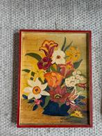 Schilderij bloemen olieverf op doek, Antiek en Kunst, Kunst | Schilderijen | Klassiek, Ophalen of Verzenden