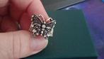 `Vlinder ring rekbaar (Size: 15/19+), Met strass, Nieuw, Kleiner dan 17, Dame
