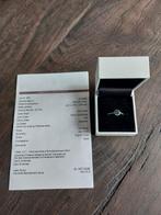 Wit Gouden ring met Blauwe Diamant en witte diamant, Wit, Nieuw, Ophalen of Verzenden, 17 tot 18