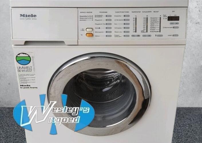 Miele wasmachine tiptoets bediening 1600 toeren 195,-, Witgoed en Apparatuur, Wasmachines, Gebruikt, Voorlader, 4 tot 6 kg, 1200 tot 1600 toeren