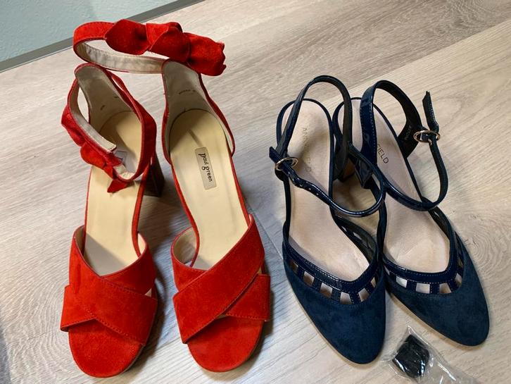 Paul Green + Anna Field damesschoenen, Kleding | Dames, Gelegenheidskleding, Zo goed als nieuw, Rood, Ophalen of Verzenden