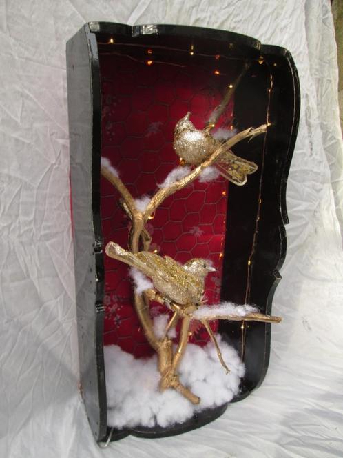 Kijkdoos Shadow Box met Vogels & Licht Out of the Box Birds, Diversen, Kerst, Ophalen