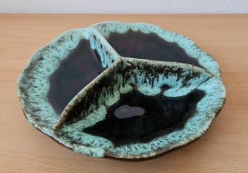  Bonbonschaaltje Zwart / Blauw - Drip Glaze - vintage beschikbaar voor biedingen