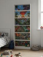 Witte boekenkast met unieke achterwand, Billy Dinoworld, Huis en Inrichting, 200 cm of meer, Nieuw, 25 tot 50 cm, 50 tot 100 cm