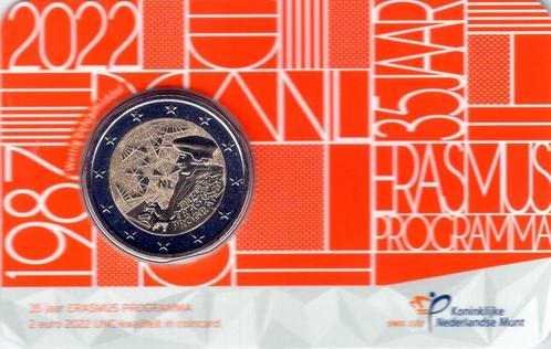 2 Euro Nederland 2022 - 35 jr. Erasmus Programma - Coincard, Postzegels en Munten, Munten | Europa | Euromunten, Losse munt, 2 euro