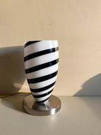 Vintage zebra swirl Elgo glazen lamp, Unknown, Eglo, Ophalen of Verzenden, Zo goed als nieuw