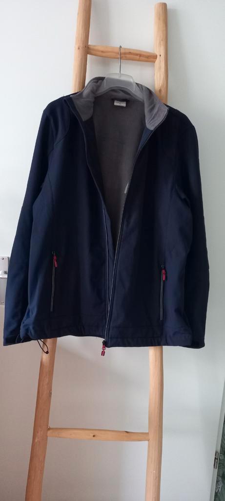 PRINTER ACTIVE WEAR SOFTSHELL JAS/JACK DONKERBLAUW MT XXL, Kleding | Heren, Jassen | Winter, Zo goed als nieuw, Overige maten