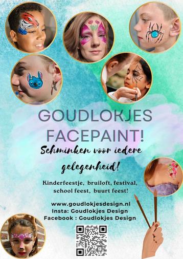 Schminken op een (kinder)feestje beschikbaar voor biedingen
