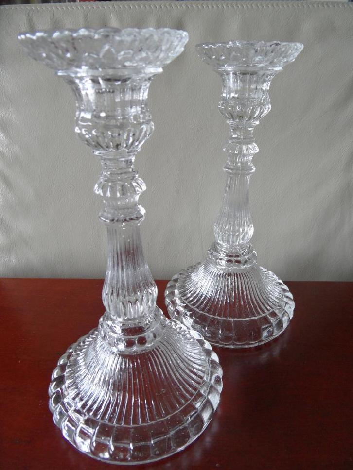 2  art deco kandelaars, Antiek en Kunst, Antiek | Glas en Kristal, Ophalen of Verzenden