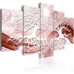 178 Abstract Gezichten Boom 5 Luik Canvas Schilderij 200x100, Huis en Inrichting, Woonaccessoires | Schilderijen, Tekeningen en Foto's