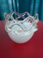 Glazen art bowl/schaal/waxinelicht, mondgeblazen, Antiek en Kunst, Antiek | Glas en Kristal, Ophalen of Verzenden