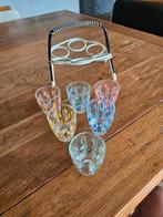 Glaasjes in houder., Ophalen of Verzenden, Zo goed als nieuw, Borrel- of Shotglas