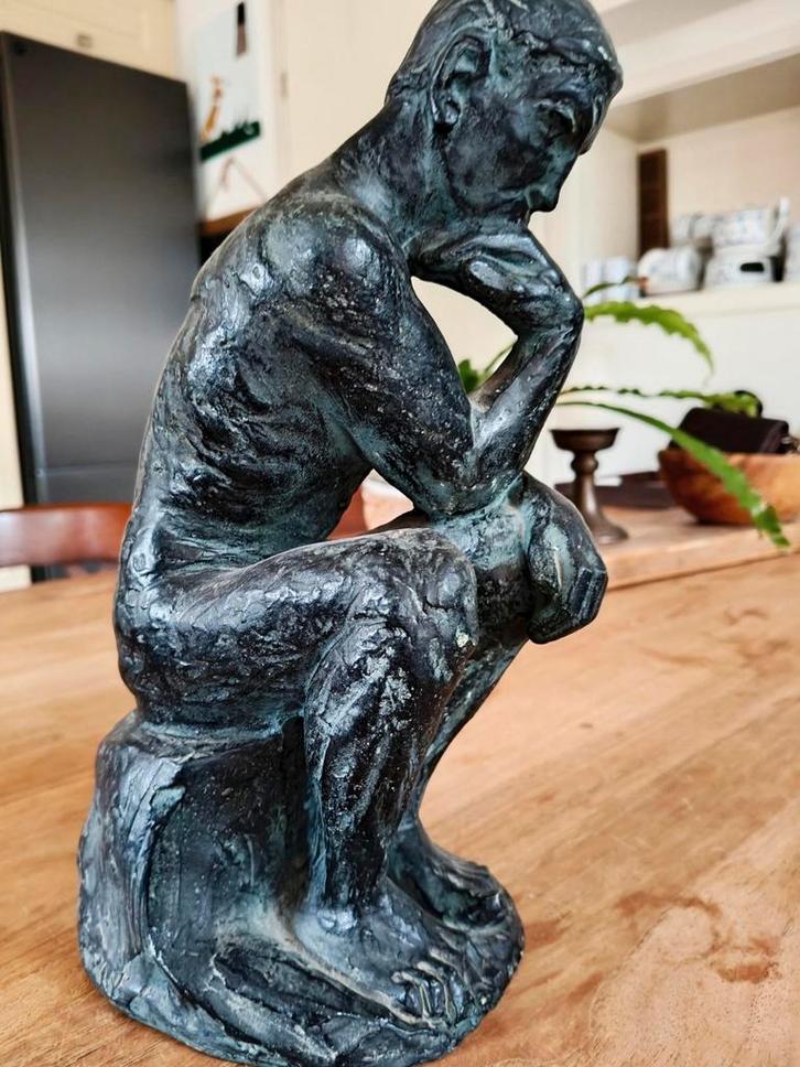 Denker Beeld - Replica Rodin, Antiek en Kunst, Kunst | Beelden en Houtsnijwerken, Ophalen of Verzenden