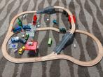 Houten trein set met extras, Kinderen en Baby's, Speelgoed | Houten speelgoed, Ophalen, Zo goed als nieuw