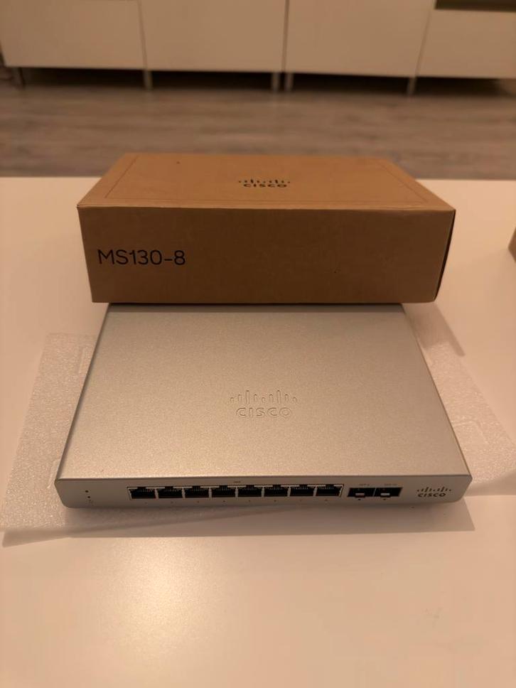 Cisco Meraki MS130-8 Switch - 8 Poorten Gigabit, Computers en Software, Netwerk switches, Nieuw, Ophalen of Verzenden