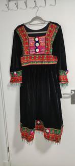 Traditionele Kuchi Afghaanse Zwarte jurk, Kleding | Dames, Jurken, Ophalen of Verzenden, Zo goed als nieuw, Zwart, Boven de knie