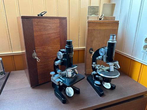 2 microscopen uit jaren 50, merken Ernst Leitz, Otto Seibert, Audio, Tv en Foto, Optische apparatuur | Microscopen, Gebruikt, Ophalen