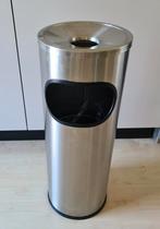 As- papierbak rvs, Huis en Inrichting, Woonaccessoires | Prullenbakken, Ophalen, 50 tot 75 cm, 40 liter of meer, Zo goed als nieuw