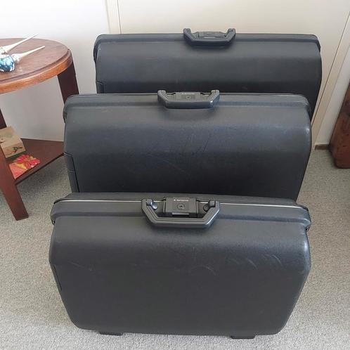 3 stevige hardschalen samsonite oyster koffers, Sieraden, Tassen en Uiterlijk, Koffers, Gebruikt, Hard kunststof, 70 cm of meer
